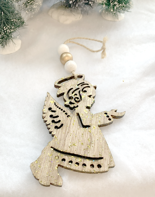 Wood Angel Ornament