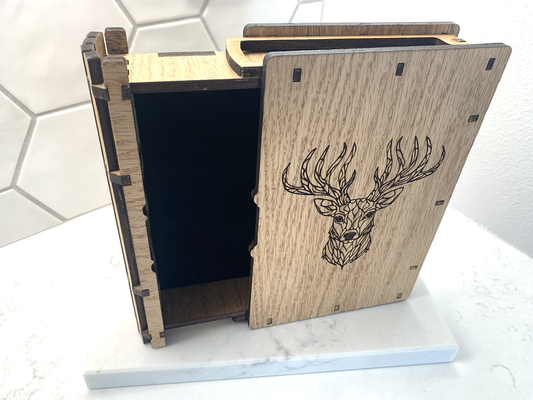 Wood Keepsake Slider Book Box